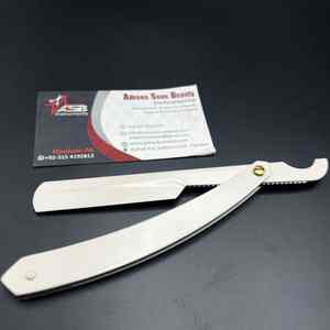 มีดโกนหนวดแบบตรง ใบมีดเดี่ยว สแตนเลส สำหรับโกนหนวด กำจัดขนบนใบหน้า ลำตัว และบิกินี่ - Product Image 5