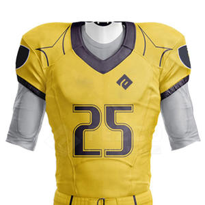 Uniforme de fútbol americano para hombre 100% poliéster transpirable manga corta conjuntos precio para el campo - Product Image 4