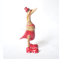 Figurine de canard en bambou faite à la main, durable, art moderne, design unique, décoration écologique pour la maison, idéale pour les cadeaux ou le salon