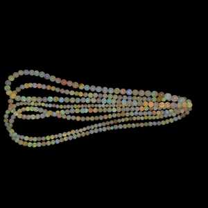 Cuentas redondas lisas de ópalo etíope amarillo, cuentas de piedras preciosas naturales de 5-6mm para joyería, collar, pulsera, venta al por mayor a granel - Product Image 6