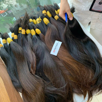 Extensions de cheveux humains vierges vietnamiens de haute qualité, lisses, avec pointes super double drawn, prêtes à la permanente pour des tenues élégantes
