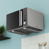 Support de four à micro-ondes réglable Support de four en métal robuste pour installation murale en cuisine