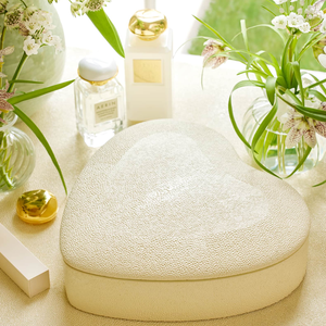 Boîte à bijoux en forme de cœur en faux cuir shagreen de luxe DPC, accessoires personnalisés, modèle 0006 pour la décoration de la maison - Product Image 4