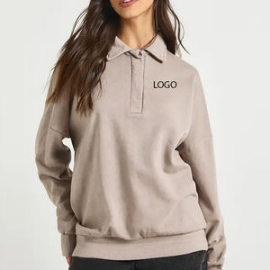 Sweat-shirt pour femmes ou acheteurs en gros avec prix avantageux / Couture durable de haute qualité pour un usage décontracté en hiver, design à col rabattu - Product Image 1