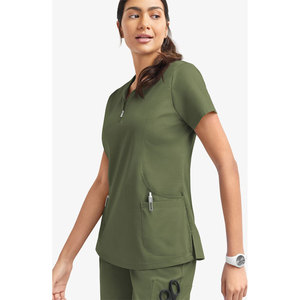 ชุดยูนิฟอร์มโรงพยาบาลผ้าโพลีเอสเตอร์ผ้าสแปนเด็กซ์ยืดหยุ่นชุดเครื่องแบบสครับสำหรับห้องปฏิบัติการทางการแพทย์ใช้ได้ทั้งชายและหญิง - Product Image 5