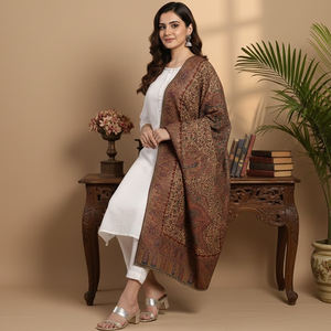 Auténtico Chal de Lana de Diseño Kullu de UNICORN ENTERPRISES, 80x40 Pulgadas, Suave y Cálido, con Patrones Clásicos Tejidos a Mano para el Invierno - Product Image 5