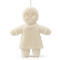Bougie décorative en forme de femme de Noël en pain d'épices, en cire de soja parfumée, pour la décoration intérieure, marque privée, couleur personnalisée
