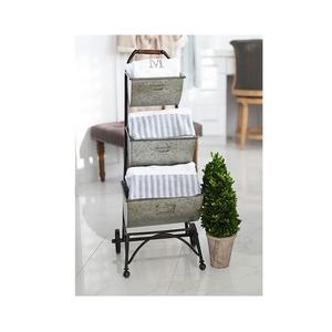 Carrito de Servicio de Metal de Lujo para Almacenamiento de Vino y Alimentos, Fácil de Ensamblar, Elegante, de 3 Niveles, de Hierro, para el Hogar - Product Image 2