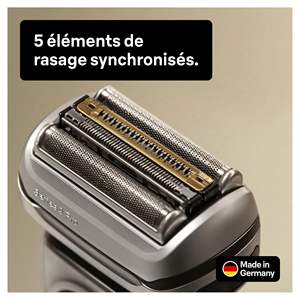 Afeitadora Eléctrica Inalámbrica para Hombre, Recortadora de 4 Cabezales, Batería de 60 Minutos, Diseño Rotatorio Negro/Plateado, Resistente al Agua IPX7, Funcionamiento Alemán - Product Image 2