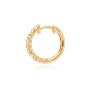 IGI Certified Lab Grown Diamond Hoop <b>Earrings</b> 14K White Gold Rhodium Plated Luxury <b>Fine</b> Jewelry Wedding & Party Gift - Product Image 3