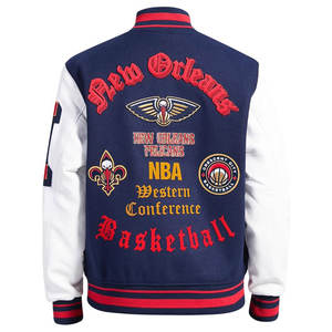 Vente en gros de veste universitaire de haute qualité pour hommes, manches en cuir brodé en chenille, veste universitaire Letterman de baseball personnalisée - Product Image 2