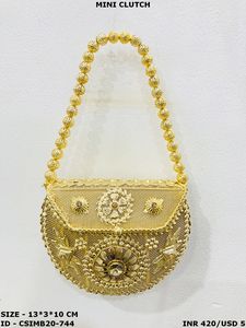 Embrague de noche de cristal y Metal hecho a mano de lujo Declaración exquisita para mujeres Ele en ocasiones de gran fiesta - Product Image 4