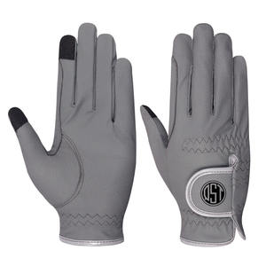 QST alta calidad logotipo personalizado carreras equitación guantes verano antideslizante cuero único sensible pantalla táctil dedos capaces - Product Image 2
