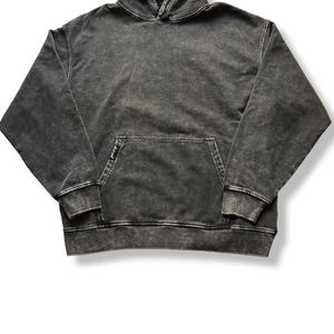 Nueva llegada casual lavado ácido personalizado hombres lavado ácido sudaderas con capucha venta al por mayor algodón mezclado lavado ácido sudaderas con capucha para adultos - Product Image 6