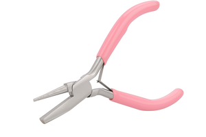 Pince à bec plat combinée en acier inoxydable - Double mâchoire en nylon - Pince à bijoux plate - ronde - demi-ronde pour la soudure de bijoux - Product Image 4