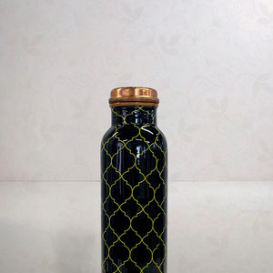 Atractivo diseño impreso Meena botella tamaño personalizado cobre puro botella de agua potable a prueba de fugas botella lavable para gimnasio Yoga uso - Product Image 2