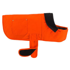 Abrigo de tarea de perro con aislamiento de pato de etiqueta privada, abrigo de lona duradero verde naranja para perro con raíces icónicas para los perros que trabajan más duro - Product Image 1