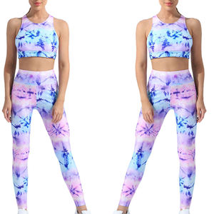 Ensemble de vêtements de yoga pour femmes, design personnalisé, haut de gamme, soutien-gorge de sport, leggings, pantalon de fitness - Product Image 6