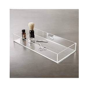 Bandeja de acrílico transparente para servir Bandeja de almacenamiento para servir de diseño clásico personalizado de alta calidad Gran oferta - Product Image 4