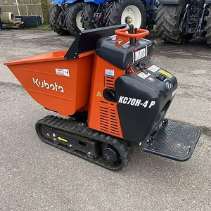 Durable Kubota <b>tracked</b> compact dumper capable of handling steep slopes and uneven terrain for construction landscaping - Product Image 1