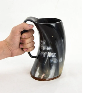 Corne à boire viking, tasse créative en verre borosilicate, mug à boire viking / tasse à bière en forme de vache - Product Image 1