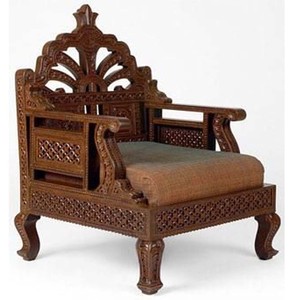 Modern Luxury Royal Solid Teak Wood Carved Sectional <b>Sofa</b> Set Convertible <b>Inflatable</b> Fabric Cushion Villa School Warehouse - Product Image 2