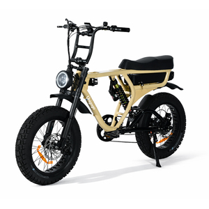 Bicicleta Eléctrica Retro Vintage con Doble Suspensión, Batería de Litio de 52V 1500W, Motor Trasero y Neumáticos Anchos - Product Image 2