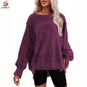Customized New Solid Color Plus Size Women's <b>Top</b> V-neck Short Sleeve Split T-shirt - Product Image 6