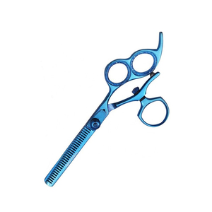 Tijeras para el cabello de titanio azul con pulgar giratorio 6,5, 3 anillos de acero inoxidable con punta de hoja afilada para peluquería - Product Image 3
