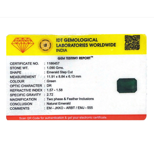 Esmeralda Verde Natural Facetada, Corte Esmeralda, 5.45 Quilates, Calibrada, 8mm de Altura, Certificado IGI - Product Image 4