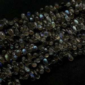 Natural Labradorite Faceted Teardrop Shape Gemstone <b>Beads</b> Strands 4-9mm <b>Loose</b> <b>Beads</b> For Jewelry Making Wholesale Bulk Factory - Product Image 4
