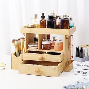 Mangowood <b>Makeup</b> Organizer Cosmetic Jewelry <b>Storage</b> Organizer Multi-Function Make up Box Stand <b>for</b> Vanity, Desk, Bathroom - Product Image 6
