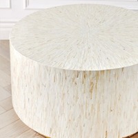 Vente chaude OEM Conçu À La Main Nacre Incrustation Table Basse Personnalisable Meubles De Salon Direct Vietnam Usine HNH