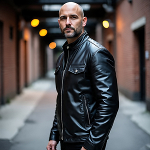 Motorcycle Genuine <b>Leather</b> Jackets Cow Sheep <b>Leather</b> Coat <b>Men</b> Multi Panel Print <b>Leather</b> Jacket <b>Mens</b> - Product Image 1