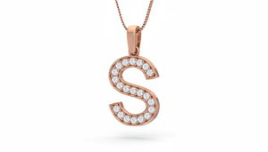 Premium Gold and Diamond S Alphabet Pendant in 18K White Gold with Real Diamonds Elegant Personalized Fine Jewelry Luxury Gift - Product Image 3
