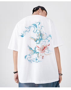 T-shirt surdimensionné personnalisé écran lavé à l'acide imprimé goutte d'épaule poids lourd 100% coton haute qualité T-shirt pour hommes - Product Image 4