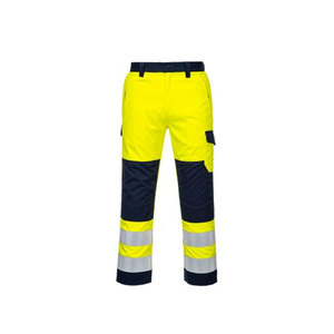 Pantalones de trabajo de seguridad de alta visibilidad para hombres de primera calidad, ropa de trabajo industrial cómoda transpirable, cinta reflectante, carga plana media - Product Image 3