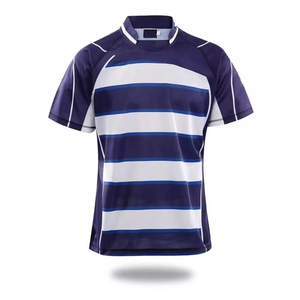 T-shirt de sport vierge personnalisé par sublimation OEM maillot de rugby respirant à séchage rapide pour adultes et enfants - Product Image 1