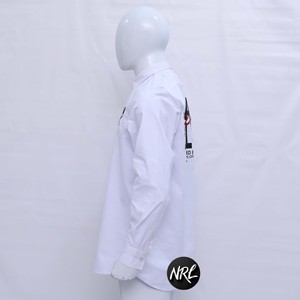 Haute qualité casual manches longues sérigraphie de luxe en gros anti-rides coton imprimé conception couleur unie chemise respirante - Product Image 6