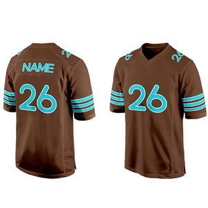 Maillot de football américain nouvelle conception OEM maillots de football blancs sublimés personnalisés vente en gros de maillots de football - Product Image 3