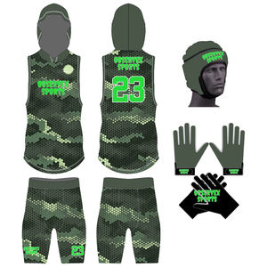 Uniforme de Fútbol Americano Personalizado al por Mayor |   7on7 7v7 Sudadera con Capucha de Compresión Transpirable de Secado Rápido y Absorción de Humedad - Product Image 1