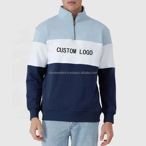 Color personalizado poliéster media cremallera transpirable rendimiento pulóver sudadera alta calidad Casual hombres desgaste 100% algodón sudaderas con capucha hombres - Product Image 2