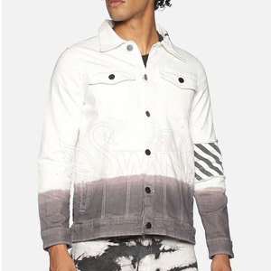 Veste en jean slim pour homme de haute qualité fabriquée en usine, tissu en toile 100% coton, style streetwear, meilleur prix, hiver, lettre, faible MOQ, nouveauté - Product Image 1