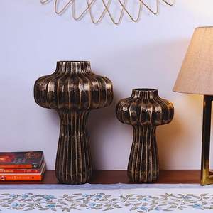 Modern <b>Vintage</b> Portobello Iron <b>Vase</b> for Home Office or Living Room Decor - Product Image 3