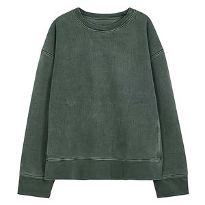 Sudadera para hombre, jersey de cuello redondo con lavado ácido desteñido, sudaderas con capucha y sudaderas para hombre de talla grande, sudadera de algodón pesado de alta calidad - Product Image 3