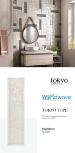 Revêtement mural de métro de style européen Taille 75x300mm 300x75mm Intérieur Extérieur Finition brillante Collection Tokyo Mur de métro de salle de bains T - Product Image 6