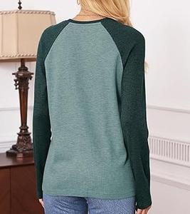 เสื้อยืดโอเวอร์ไซส์ทรงปกติ แขนแร็กแลน คอกลม แบบยูนิเซ็กซ์ สำหรับฤดูหนาว ดีไซน์กระดุม ชายเสื้อยืดแบบยืดหยุ่น สีพื้นแบบกำหนดเองได้ ขายส่ง - Product Image 4