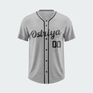 Chemise de baseball en polyester légère à manches courtes Maillot de baseball pour hommes Maillot de baseball à prix avantageux - Product Image 4