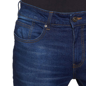 Nueva venta al por mayor Ninguno Rasgado Skinny Ripped Young Mens Washed Stretch Blue Jeans Pantalones para hombre - Product Image 6