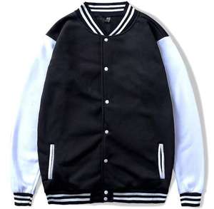 Chaqueta Letterman de alta calidad de fabricante OEM para fútbol juvenil, chaqueta universitaria de cuello levantado de moda Lisa personalizada para invierno - Product Image 4